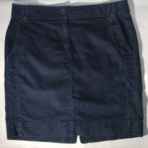 Dana Buchman Navy Blue Denim Skirt (12)